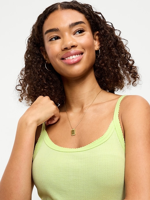 Image number 4 showing, Pointelle Cami Tank Top