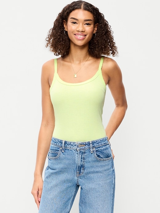 Image number 1 showing, Pointelle Cami Tank Top