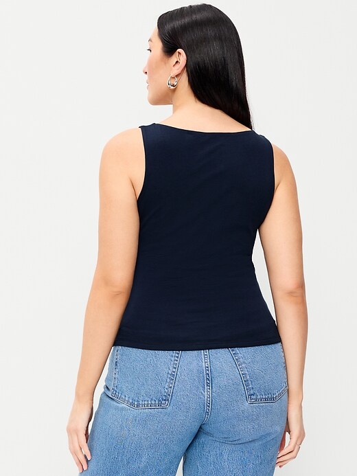 Image number 6 showing, Hug Double-Layer Boat-Neck Top