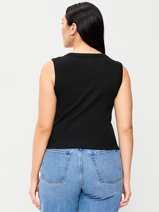 Image number 6 showing, Snug Crop V-Neck Tank Top