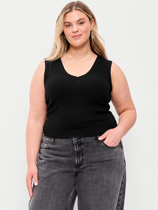 Image number 7 showing, Snug Crop V-Neck Tank Top