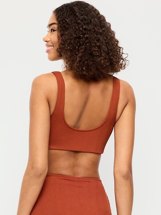 Image number 2 showing, Ribbed Scoop-Neck Swim Top