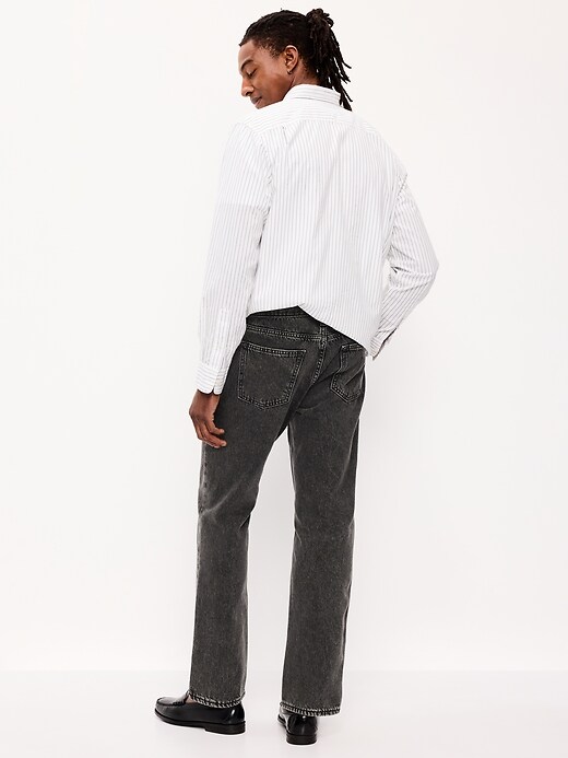 Image number 3 showing, Structured Straight Non-Stretch Jeans