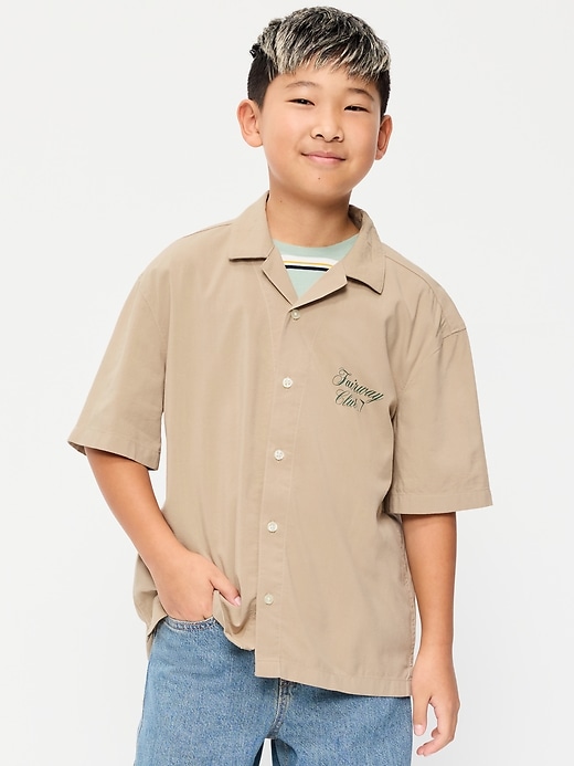 Image number 1 showing, Short-Sleeve Boxy Graphic Shirt for Boys