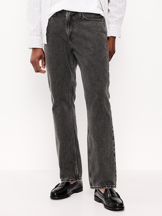 Image number 2 showing, Structured Straight Non-Stretch Jeans