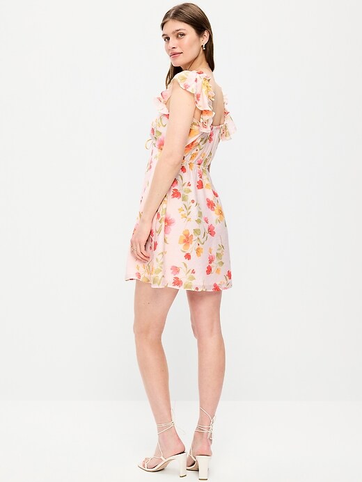 Image number 2 showing, Flutter-Sleeve Fit & Flare Mini Dress