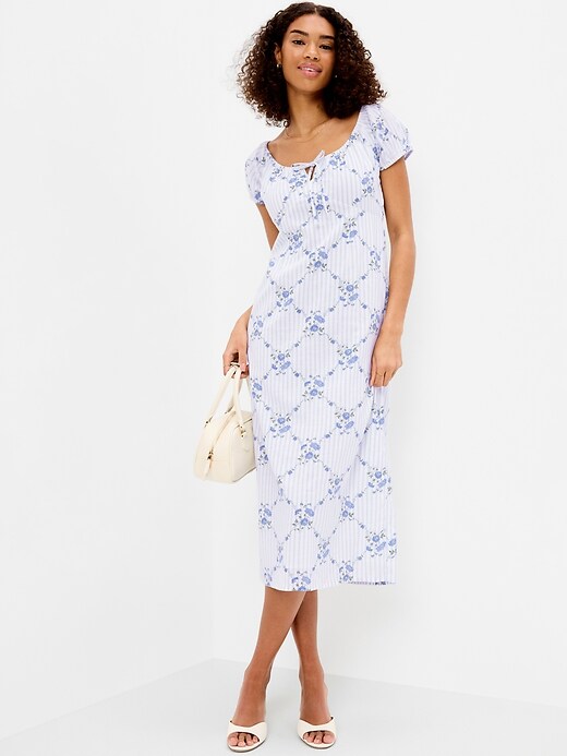 Image number 3 showing, Short-Sleeve Scoop-Neck Midi Dress