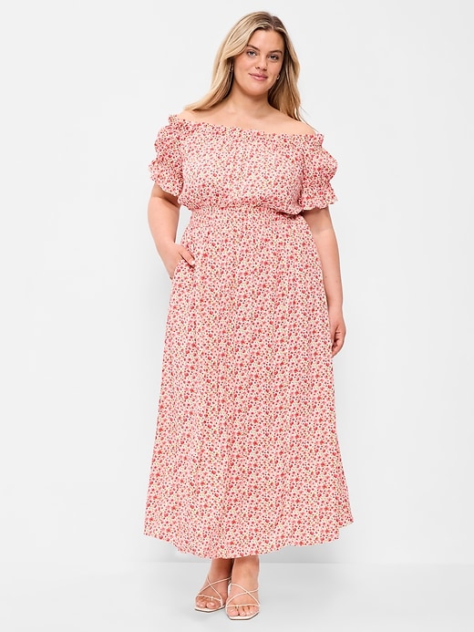 Image number 8 showing, Off-The-Shoulder Boho Maxi Dress