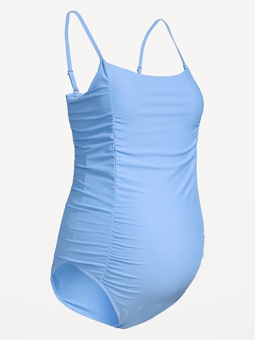 Image number 2 showing, Maternity Ruched One-Piece Swimsuit