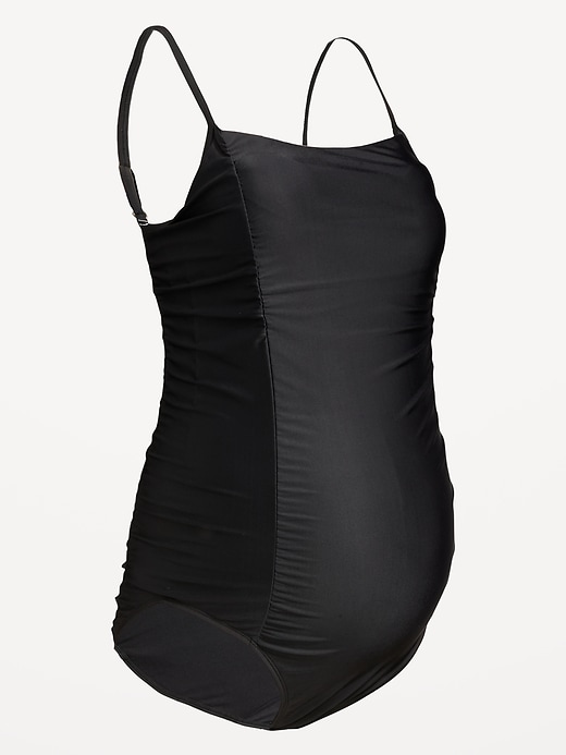 Image number 4 showing, Maternity Ruched One-Piece Swimsuit