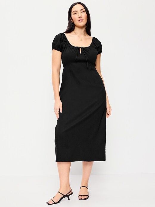Image number 7 showing, Short-Sleeve Scoop-Neck Midi Dress