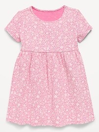 Image number 1 showing, Printed Short-Sleeve Ribbed Dress for Toddler Girls