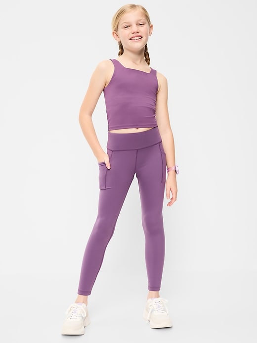 Image number 4 showing, High-Waisted StudioSmooth 7/8 Leggings for Girls