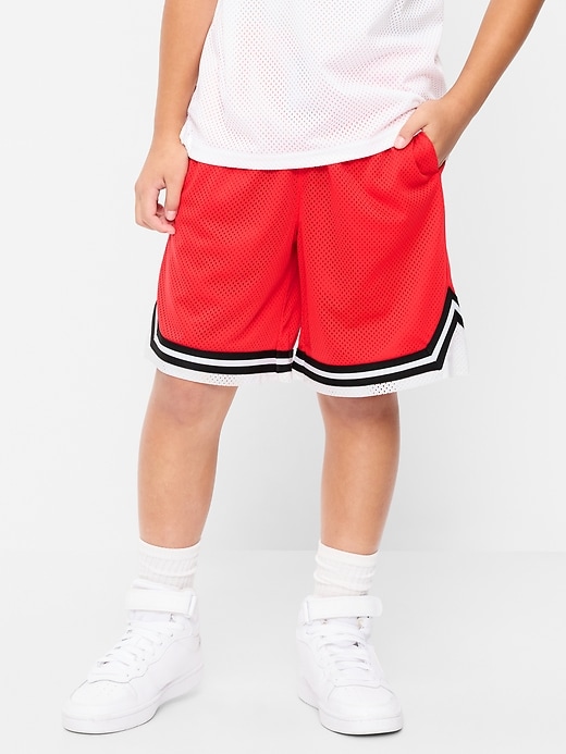Image number 3 showing, Knee Length Mesh Basketball Shorts for Boys