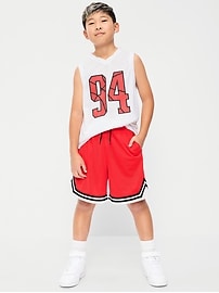 Image number 7 showing, Knee Length Mesh Basketball Shorts for Boys