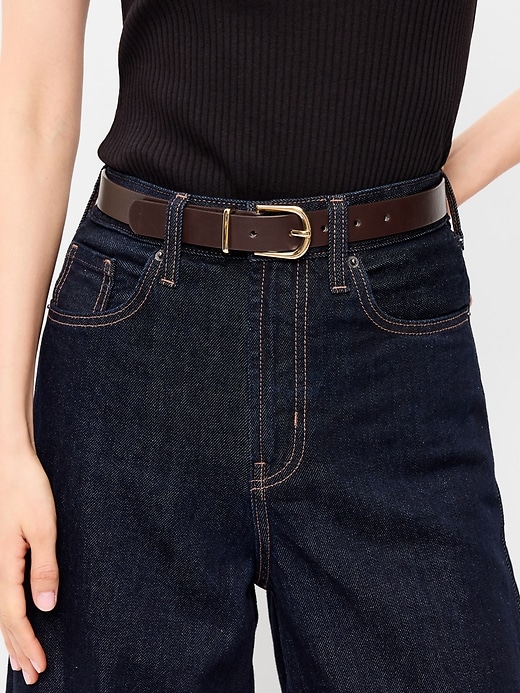 Image number 2 showing, Classic Faux-Leather Belt