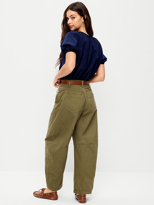Image number 3 showing, Mid-Rise Barrel Chino Pants