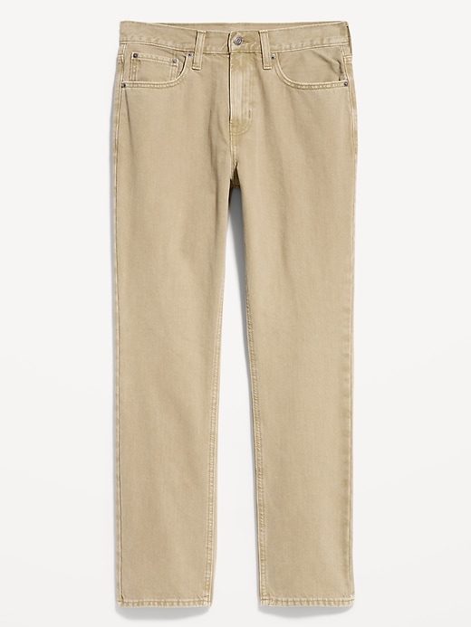 Image number 6 showing, Structured Straight Non-Stretch Jeans