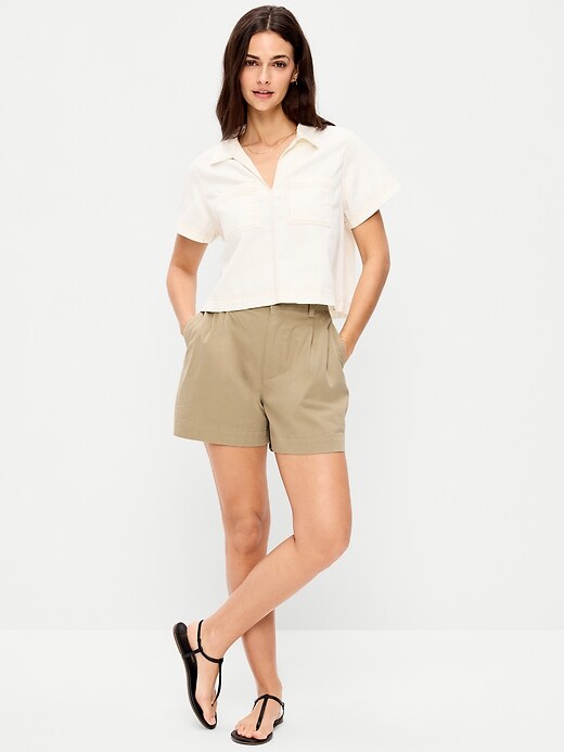 Image number 1 showing, High-Waisted OGC Chino Shorts -- 4-inch inseam