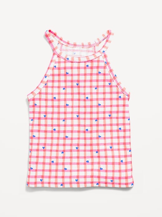 Image number 1 showing, Fitted Ribbed Halter Tank Top for Toddler Girls
