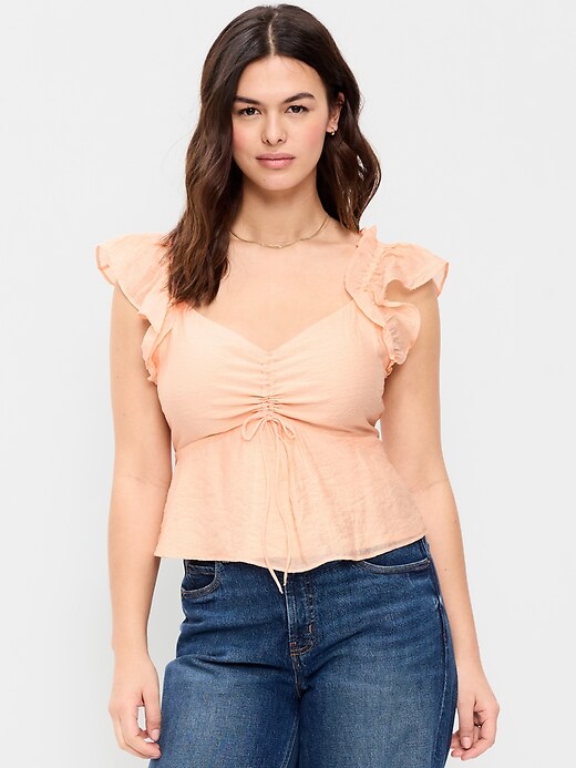 Image number 4 showing, Flutter-Sleeve Fit & Flare Top