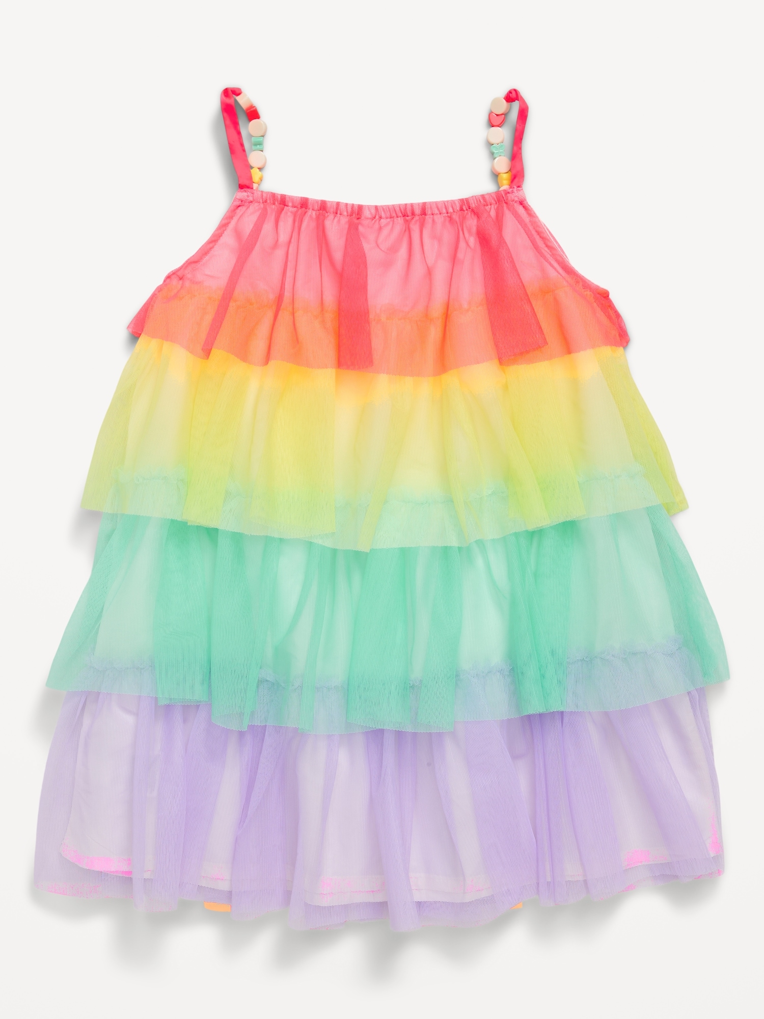 Birthday Sleeveless Tiered Tulle Dress for Toddler Girls