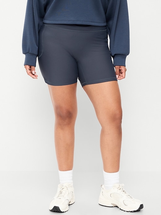 Image number 4 showing, Extra-High Waisted PowerSoft Boundless Pocket Biker Shorts-- 6-inch inseam - No Front Seam