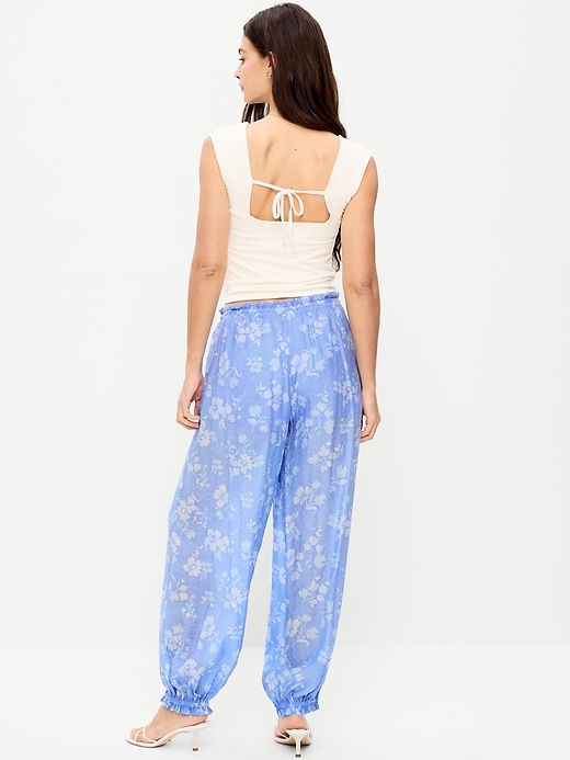 Image number 3 showing, High-Waisted Chiffon Harem Pants