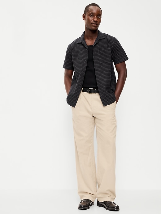 Image number 3 showing, Short-Sleeve Textured Jacquard Camp Shirt