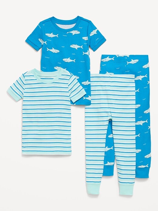 L'image numéro 1 présente Pyjama 4 pièces ajusté à motif pour tout-petit et bébé