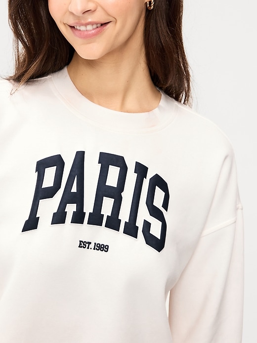 Image number 4 showing, Dynamic Fleece Oversized Crop Sweatshirt