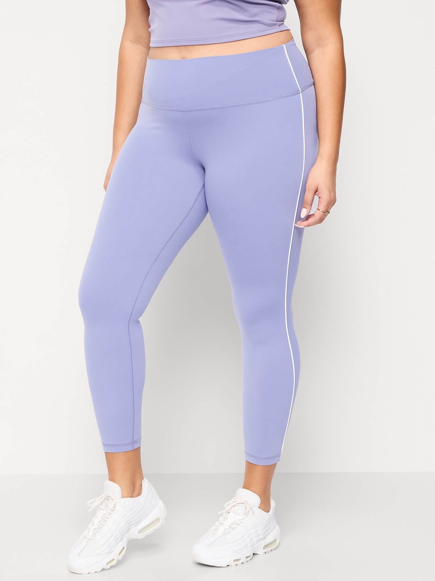 L'image numéro 7 présente Legging StudioSmooth à rayures latérales et à taille haute longueur 7/8