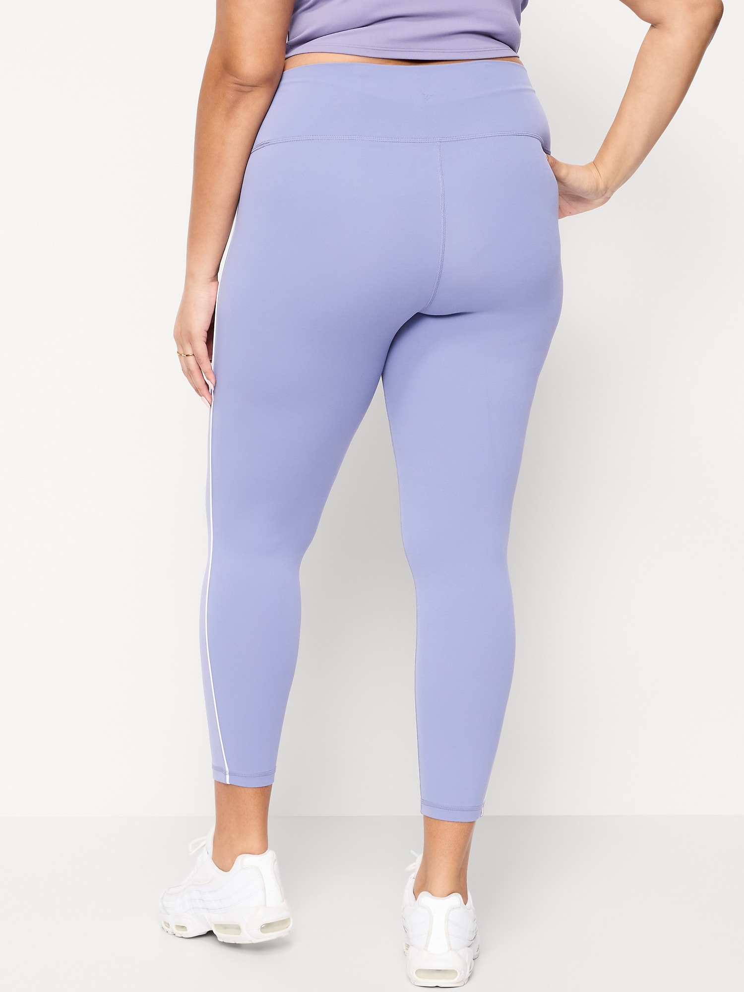 L'image numéro 8 présente Legging StudioSmooth à rayures latérales et à taille haute longueur 7/8