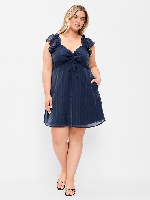 Image number 8 showing, Flutter-Sleeve Fit & Flare Mini Dress