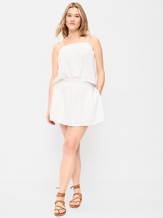 L'image numéro 7 présente Jupe-short courte à taille à volants