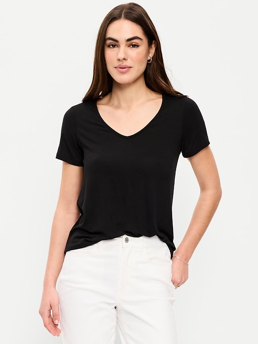 Image number 1 showing, Luxe V-Neck T-Shirt