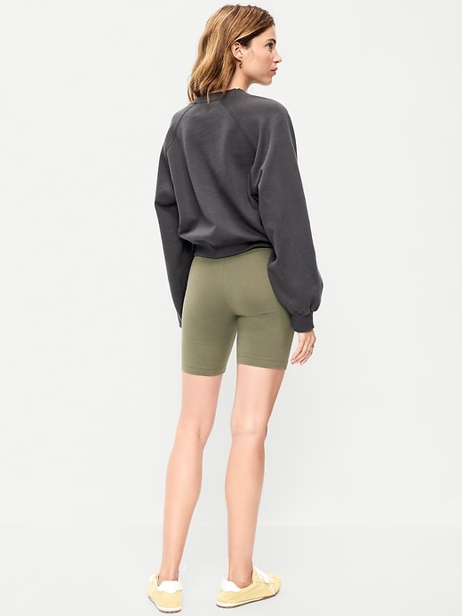 Image number 3 showing, High-Waisted Biker Shorts -- 8-inch inseam