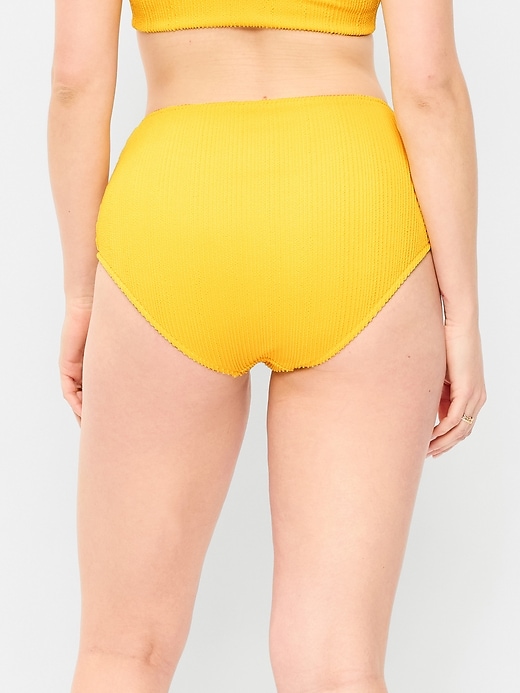 Image number 6 showing, High-Waisted Ribbed Bikini Swim Bottoms