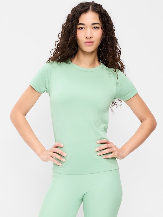 Image number 1 showing, Fluid Seamless Fitted T-Shirt