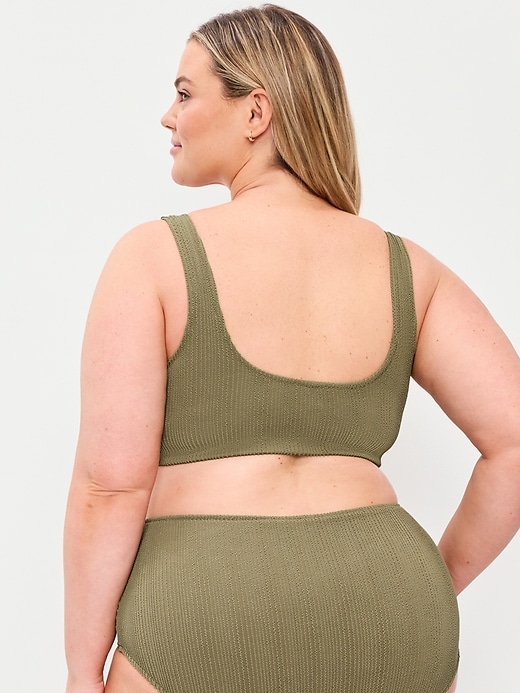 Image number 8 showing, Ribbed Scoop-Neck Swim Top