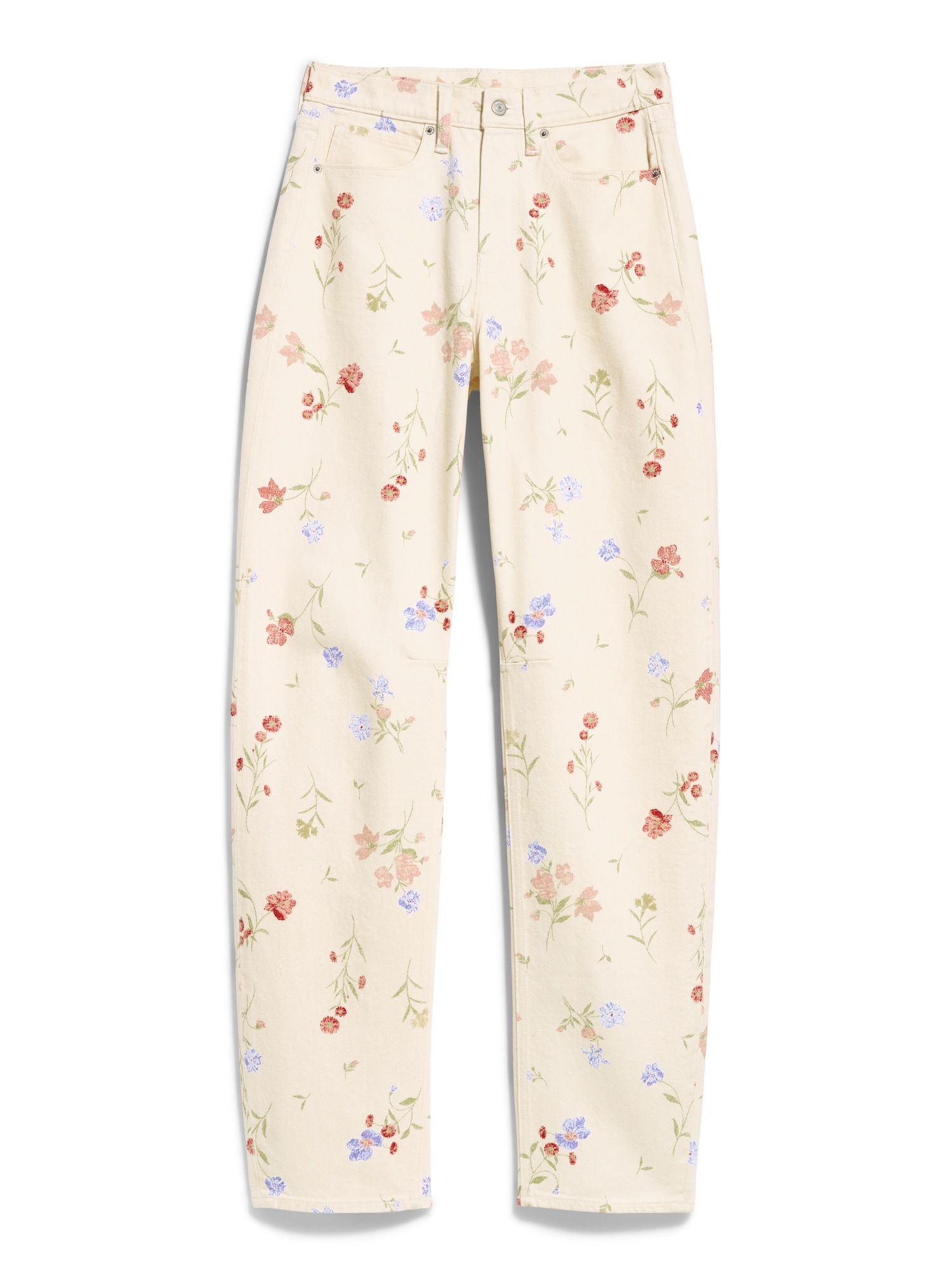 High-Waisted Barrel Ankle Pants