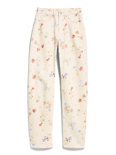 High-Waisted Barrel Ankle Pants