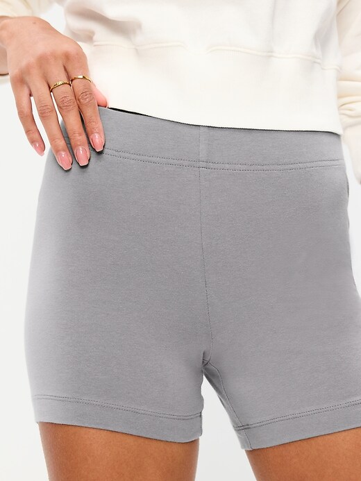 Image number 4 showing, High-Waisted Biker Shorts -- 4-inch inseam