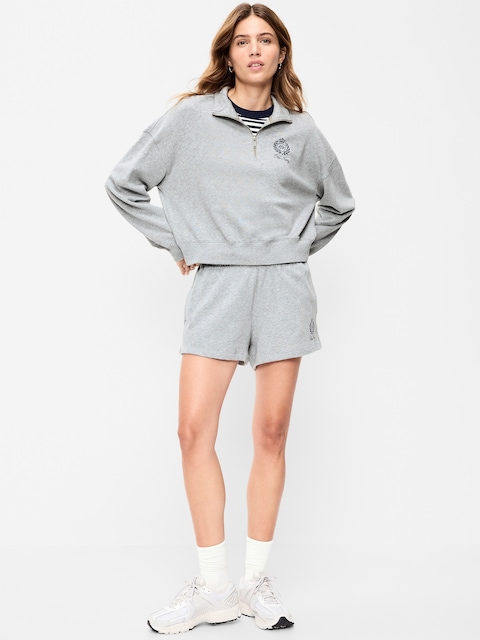 High-Waisted Loose Logo Shorts -- 3-inch inseam