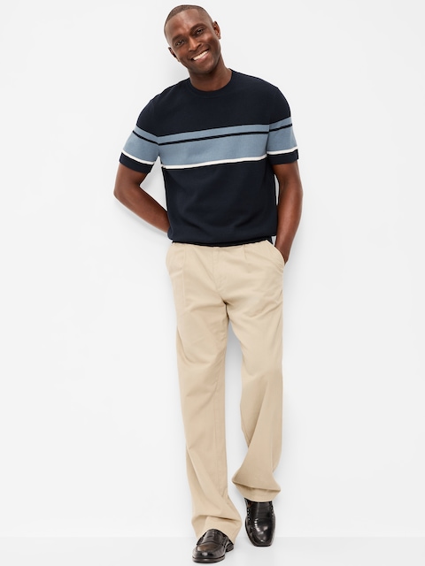 T-SHIRT DÉCONTRACTÉ EN TRICOT À COULEURS CONTRASTÉES