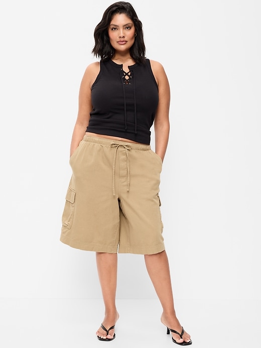 Image number 7 showing, Mid-Rise Bermuda Cargo Shorts
