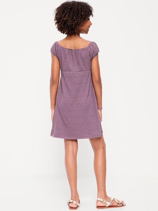 Image number 2 showing, Smocked Jersey Henley Dress for Girls