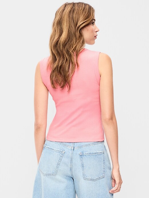 Image number 2 showing, Snug Crop V-Neck Tank Top