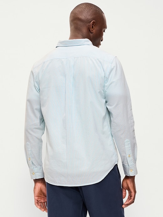 Image number 2 showing, Long-Sleeve Relaxed Striped Pocket Shirt