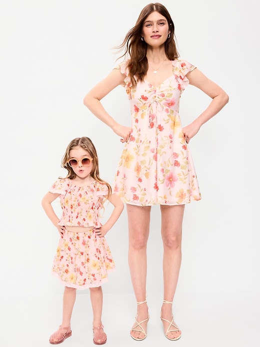 Image number 2 showing, Printed Sleeveless Ruffle-Trim One-Piece for Baby